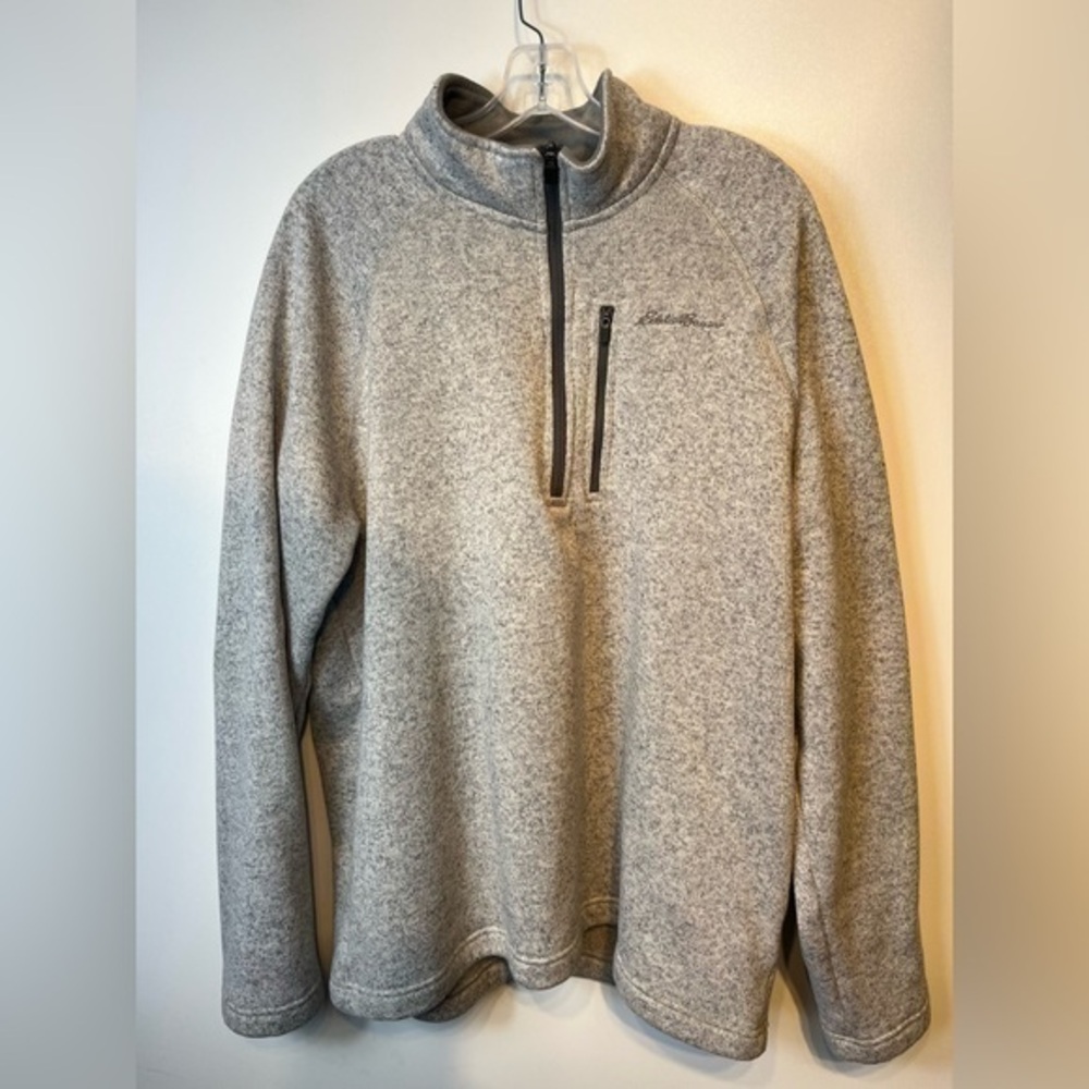 Eddie Bauer 1/4 zip sweatshirt pullover shirt size XL  men GRAY